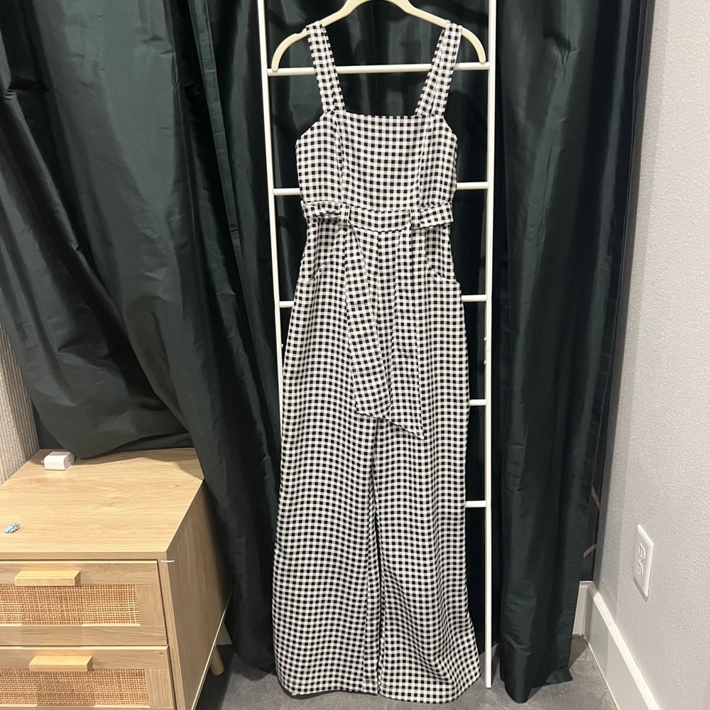 Likely Monochrome Checkered Jumpsuit